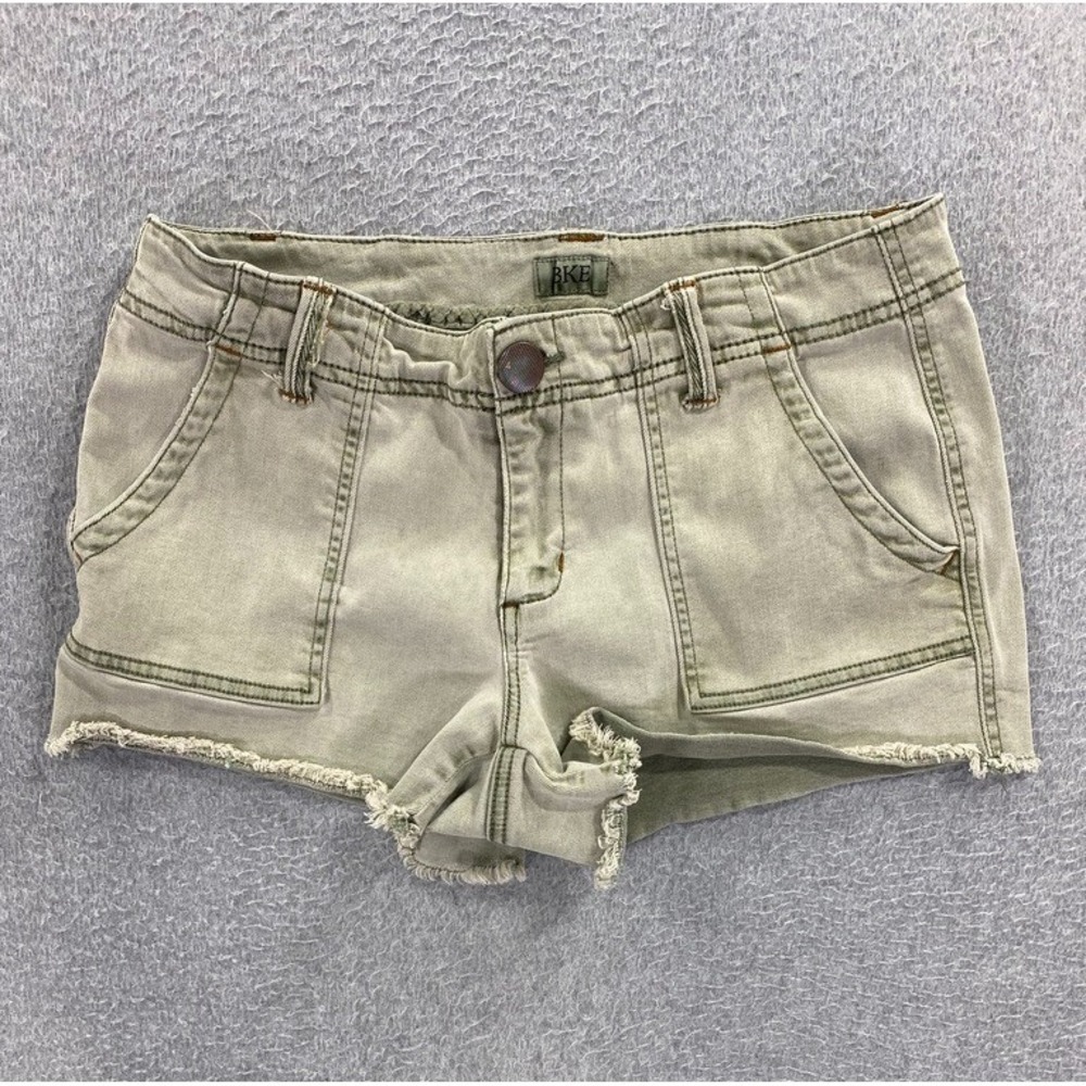 BKE Shorts Womens Size 29 Green Distressed Denim Cutoff‎ Casual Summer Pockets